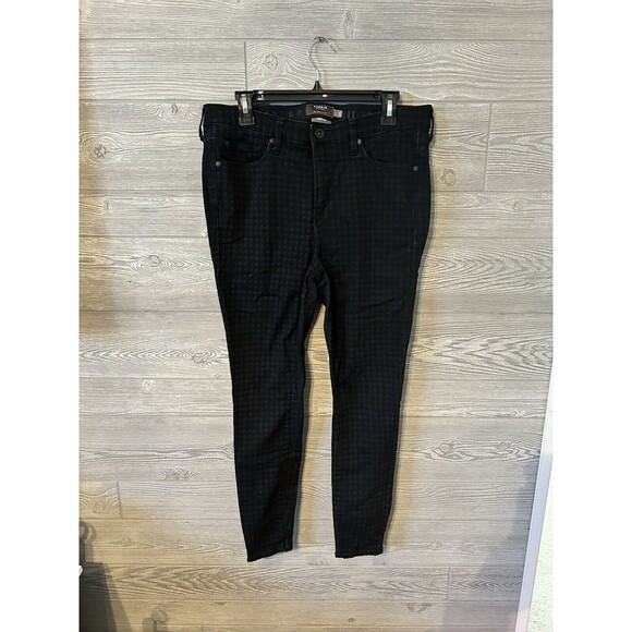 Torrid Jeans 12R Black Super Soft Sky High Rise Skinny‎ Houndstooth Stretch $85 - Picture 2 of 8
